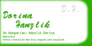 dorina hanzlik business card